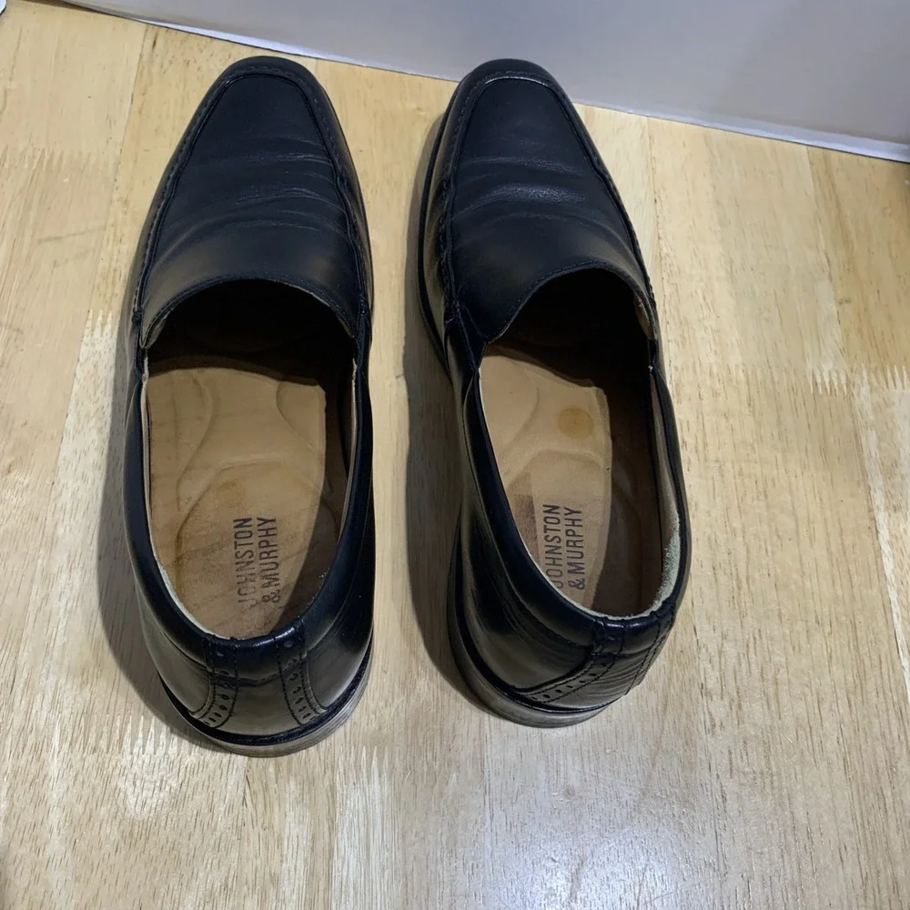 Johnston & Murphy Feldon Venetian Dress Shoes Size 8M Black Shoe Trees